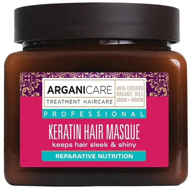 Masca reparatoare si nutritiva cu keratina Arganicare, 500 ml