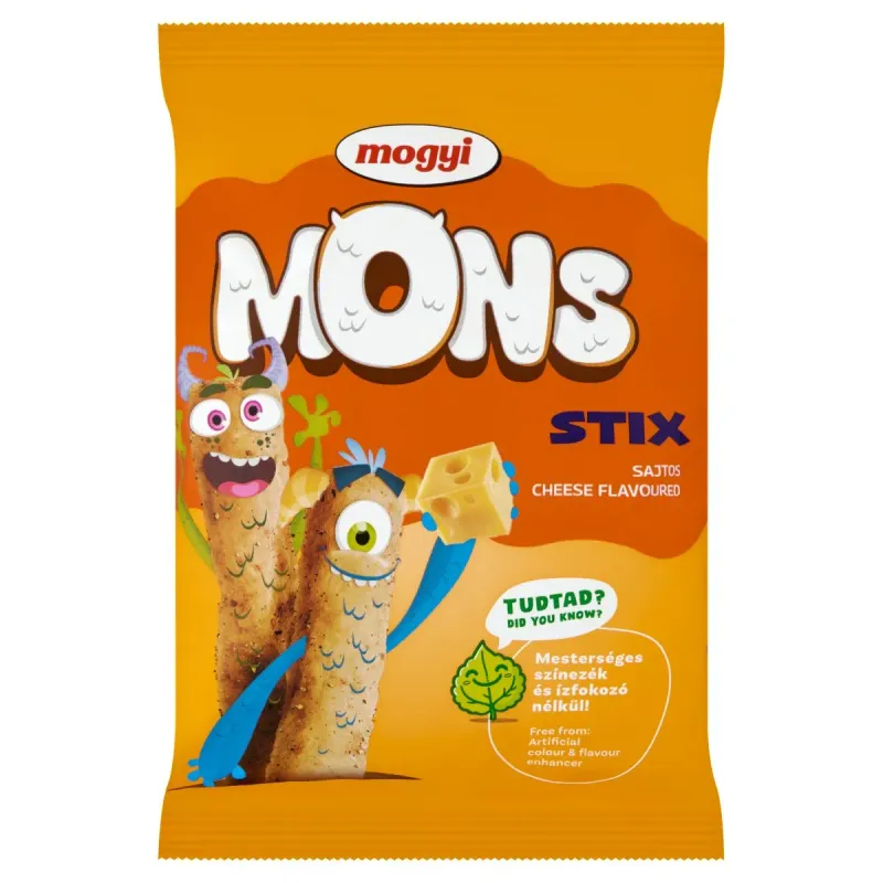 Pufuleti din porumb cu aroma de branza Mogyi MONS Stix, 35 g