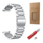 Bratara Best Accessories compatibila cu Huawei Watch 5 / 5 Pro 46mm / Watch 4 / 4 Pro 46mm / Watch 3 / 3 Pro 46 mm, 48 mm, Classic / Active, Huawei Watch GT, GT 2, GT 2 Pro, GT 3 46mm 46 mm, curea inox 22mm, argintiu
