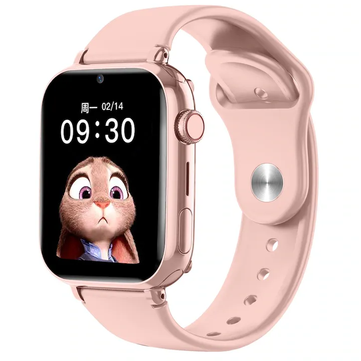 Ceas SmartWatch GPS Copii LikeSmart™ KinderCare 38, Monitorizare GPS, WIFI, 1.85", Camera HD, Apel Video, Buton SOS, Mod Scoala, GeoFence, Monitorizare Spion, Pink