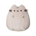 Jucarie de plus, AjieQaQ®, pisica Pusheen in pozitie sezanda, 15 cm, gri, blana cu senzatie matasoasa, super draguta si pufoasa, aduce companie si bucurie copiilor, cadou potrivit pentru toate varstele