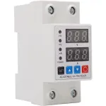 Releu monofazic si contor de energie, 230V/1-63A, reglabil, digital, protectie supratensiune si suprasarcina, Alb