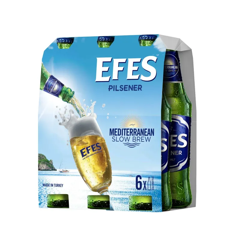 Bere blonda Efes Pilsener, 6 x 0.33 l