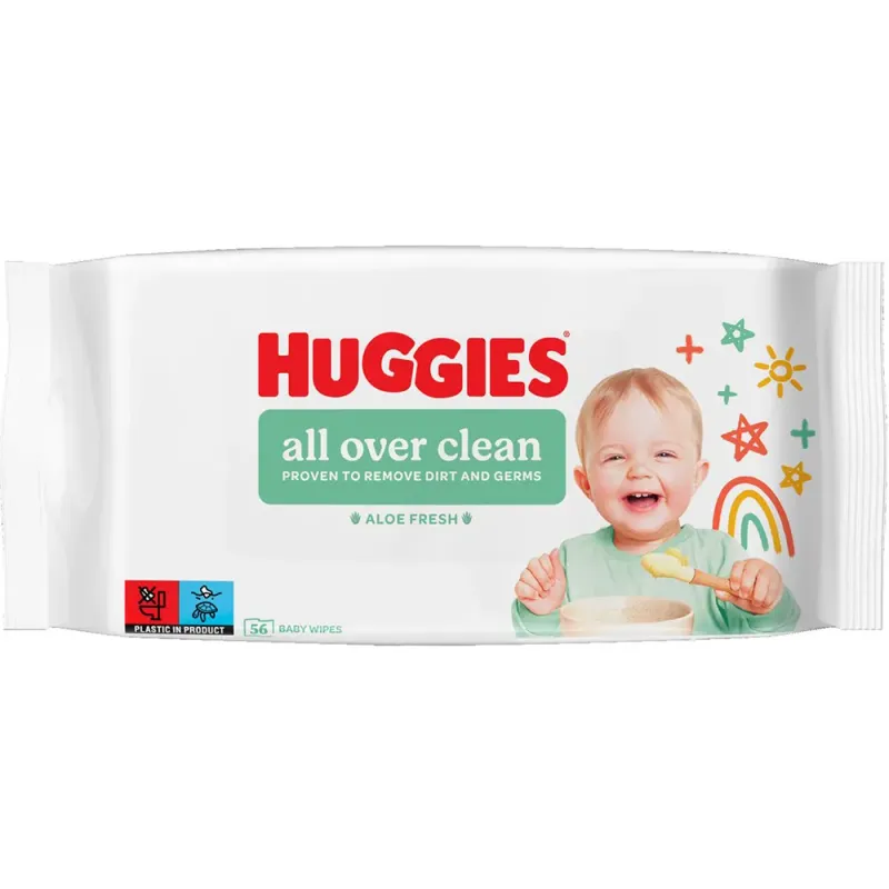 Servetele umede bebelusi Huggies All Over Clean, 56 bucati