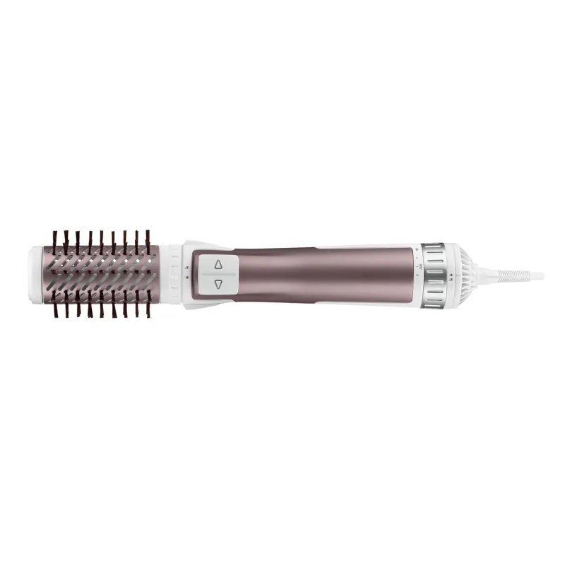 Perie rotativa Rowenta Brush Activ' Premium Care CF9540F0, 1000W, 2 trepte, 2 viteze, ionizare, 2 perii, Cashmere Keratin, invelis ceramic, Roz