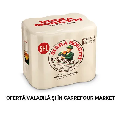 Bere Birra Moretti 6buc x 0.5L