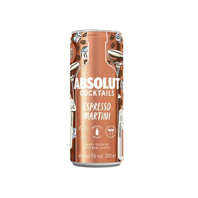 Cocktail Absolut Espresso Martini, alcool 5%, 0.2 l