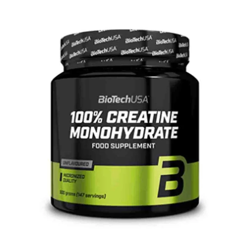Pudra energizanta pentru dezvoltarea masei musculare, Creatina monohidrata, BiotechUSA, Fara aroma, 500g