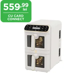Friteuza cu aer cald, dual basket 11L, digital, Sahara