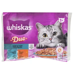 Hrana umeda pentru pisici, cu cod, somon, pui, curcan, in aspic 4x85g