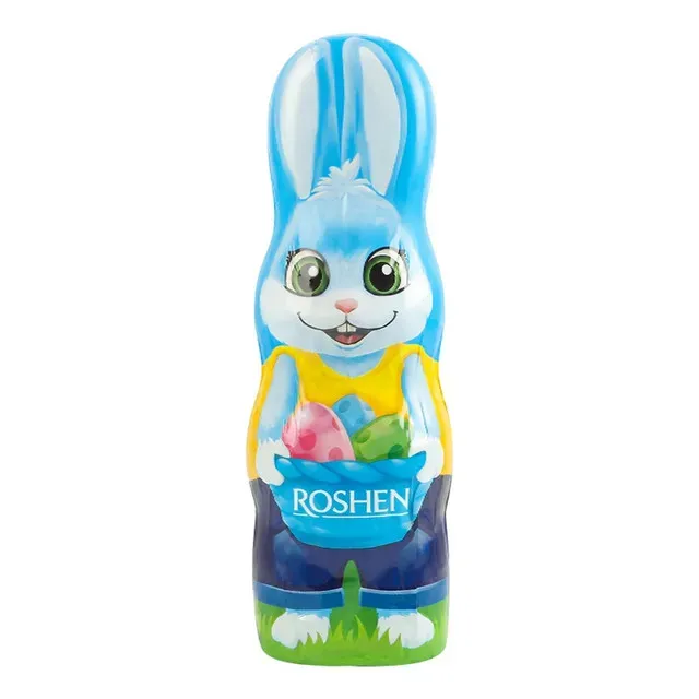 Figurina iepuras de ciocolata cu lapte Roshen Spring Rabbit, diverse modele, 60 g