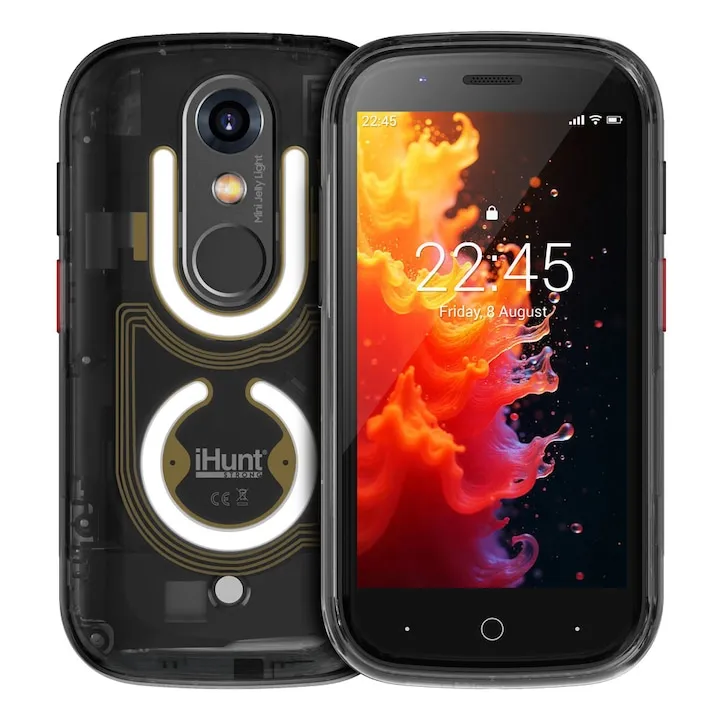 iHunt Mini Jelly Light, 4G, Dual SIM, 3.0-inch, Helio G99 Octa-Core, 8GB RAM, 256GB, Camera 48MP + 8MP, GPS, NFC, 2000mAh, Incarcare Wireless, Amprenta, Android 13