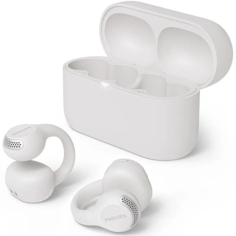 Casti Open-Ear PHILIPS TAQ2000WT/00, True Wireless, Bluetooth, Multipoint, Autonomie 28 ore, IPX4, Alb