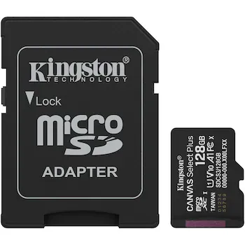 Card de Memorie MicroSDXC Kingston, 128GB, Select Plus, Clasa 10 UHS-I Performance, Cu adaptor