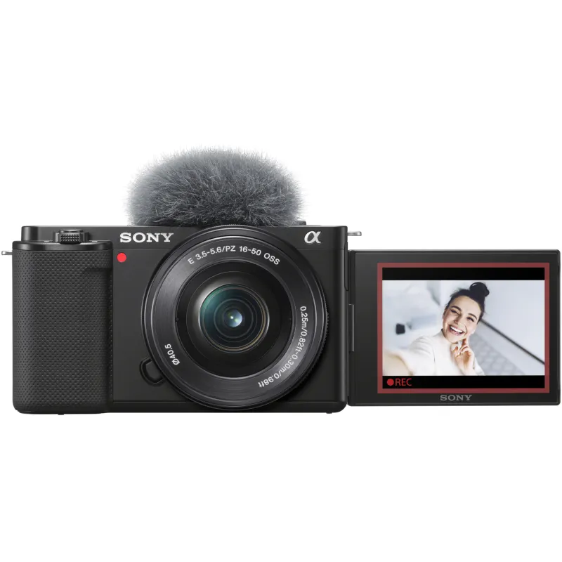 Aparat foto Mirrorless Sony Alpha ZV-E10, 24.2MP, 4K, Negru + Obiectiv 16-50mm