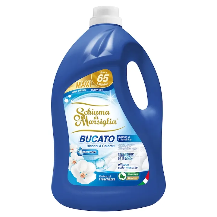 Detergent de rufe lichid Schiuma di Marsiglia, 65 spalari, 5L
