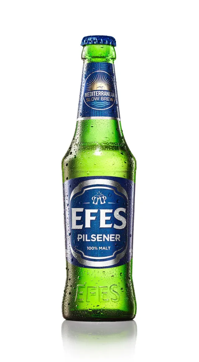 Bere blonda Efes Pilsener, alcool 5%, sticla, 0.33 l