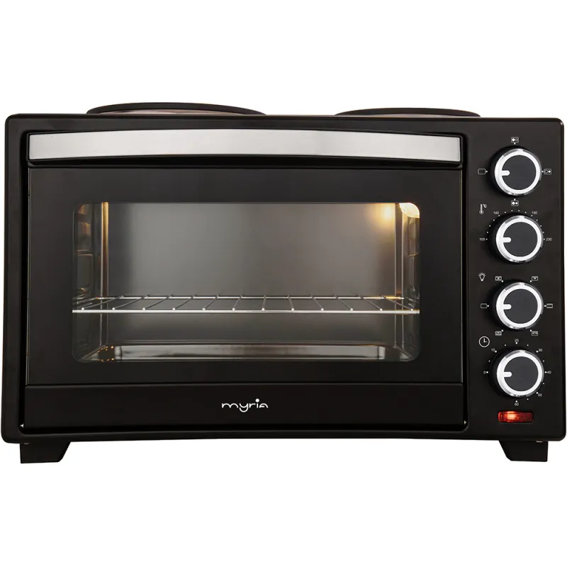 Cuptor electric MYRIA MY4721, 30l, 1600W, negru-argintiu