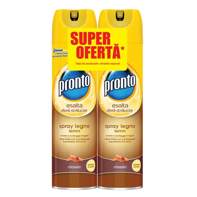 Spray pentru lemn Pronto Clasic Duo pack