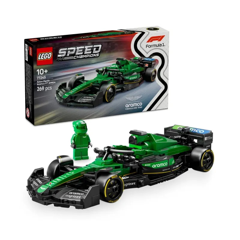 LEGO Speed Champions - Masina de curse Aston Martin Aramco F1 AMR24 77245, 269 piese
