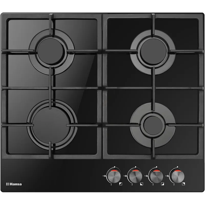 Plita incorporabila HANSA BHKS610503, Gaz, 4 arzatoare, negru