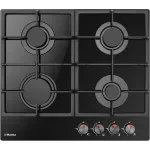 Plita incorporabila HANSA BHKS610503, Gaz, 4 arzatoare, negru