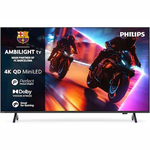 Philips AMBILIGHT tv QD-MiniLED 65MLED920, 164 cm, Smart TV, 4K Ultra HD, 100 Hz, Clasa F