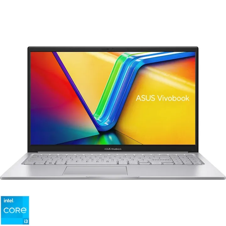 Laptop ASUS 15.6'' Vivobook 15 X1504VA, FHD, Procesor Intel® Core™ i3-1315U (10M Cache, up to 4.50 GHz), 6 nuclee, 16GB DDR4, 512GB SSD, GMA UHD, No OS, cool silver