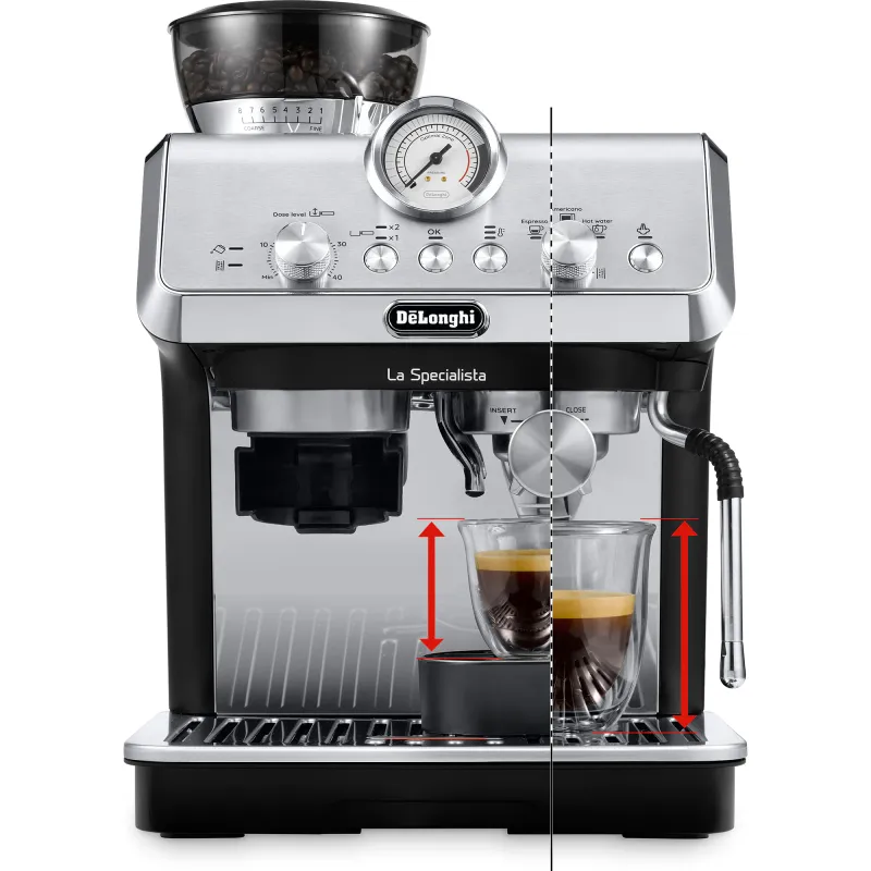 Espressor manual De'Longhi La Specialista ARTE EC9155.MB, 1400 W, 15 bari, Negru argintiu