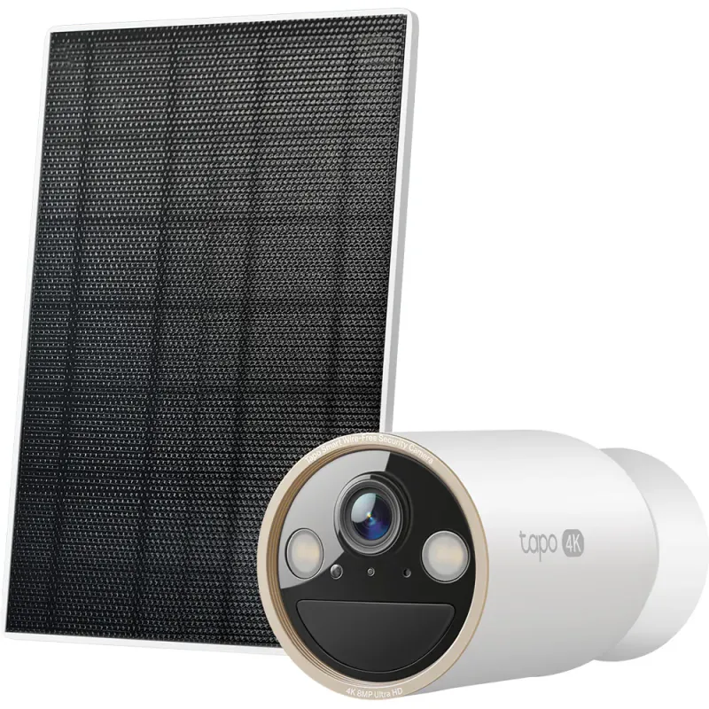 Kit camera IP Wireless exterior TP-LINK Tapo C460, 8MP, 2160 p, IP65, IR, Night Vision, alb