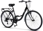 Bicicleta pentru oras tip MTB Rich Alpina JSX2632, frana tip V-Brake fata/spate, roata 26 inch, aparatori noroi fata/spate, portbagaj, 21 Viteze, negru