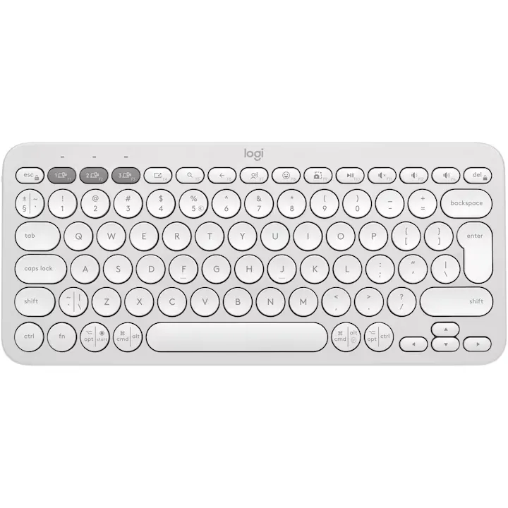 Tastatura Bluetooth Logitech Pebble Keys 2 K380s, Multi-Device, Tonal White