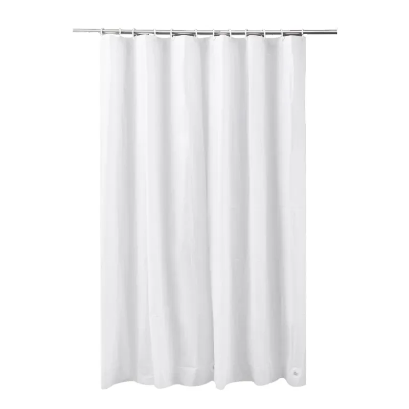 Perdea dus PVC cu 12 inele plastic, Frandis, 180x180 cm, PVC, alba