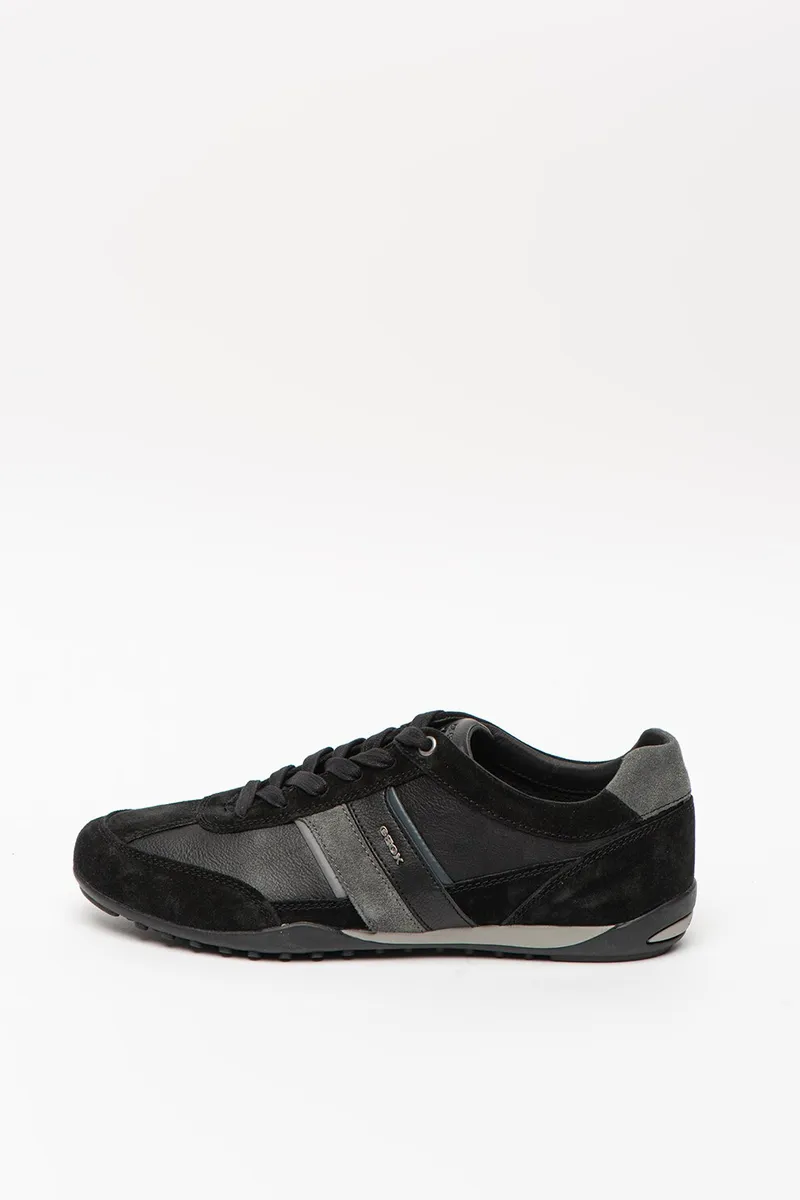 Geox, Pantofi sport cu garnituri din piele intoarsa Wells