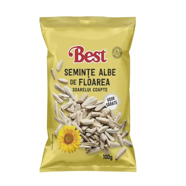 Seminte albe de floarea-soarelui coapte Best, usor sarate, 100 g