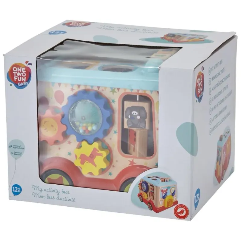 Autobuz scoala cu activitati lemn One Two Fun