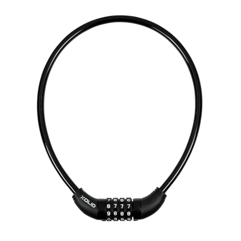 Antifurt bicicleta 10 mm x 650 mm cu cod resetabil, Parola de 4 digiti, Cablu din otel rezistent la taiere, Sistem de inchidere fara cheie, Protectie anti-zgarieturi, Usor de utilizat si transportat, Ideal pentru Biciclete, Scutere, Trotinete, Negru