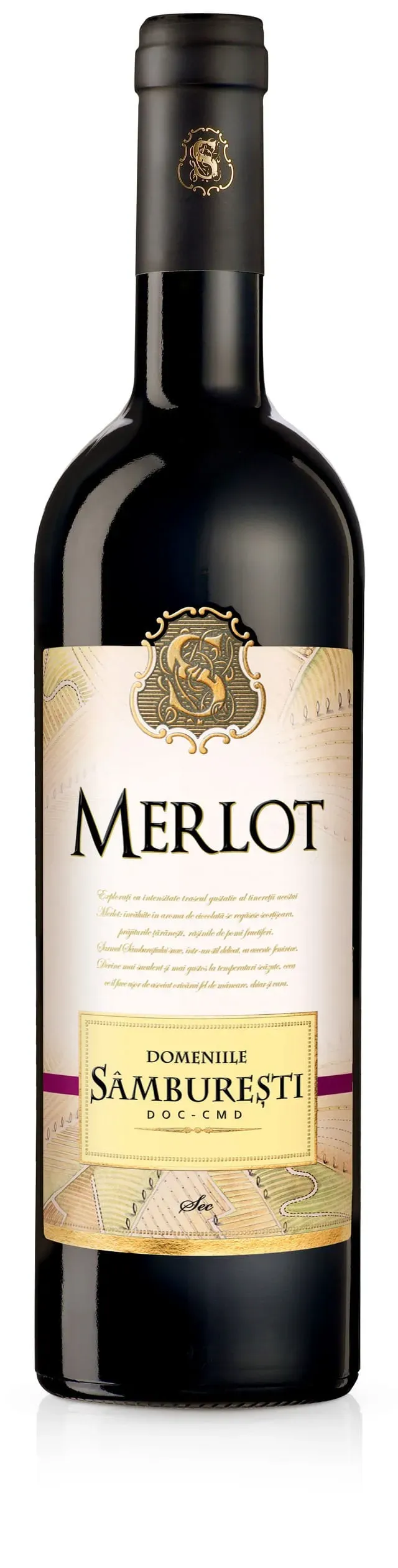 Vin rosu sec Domeniile Samburesti, Merlot, 0.75 l