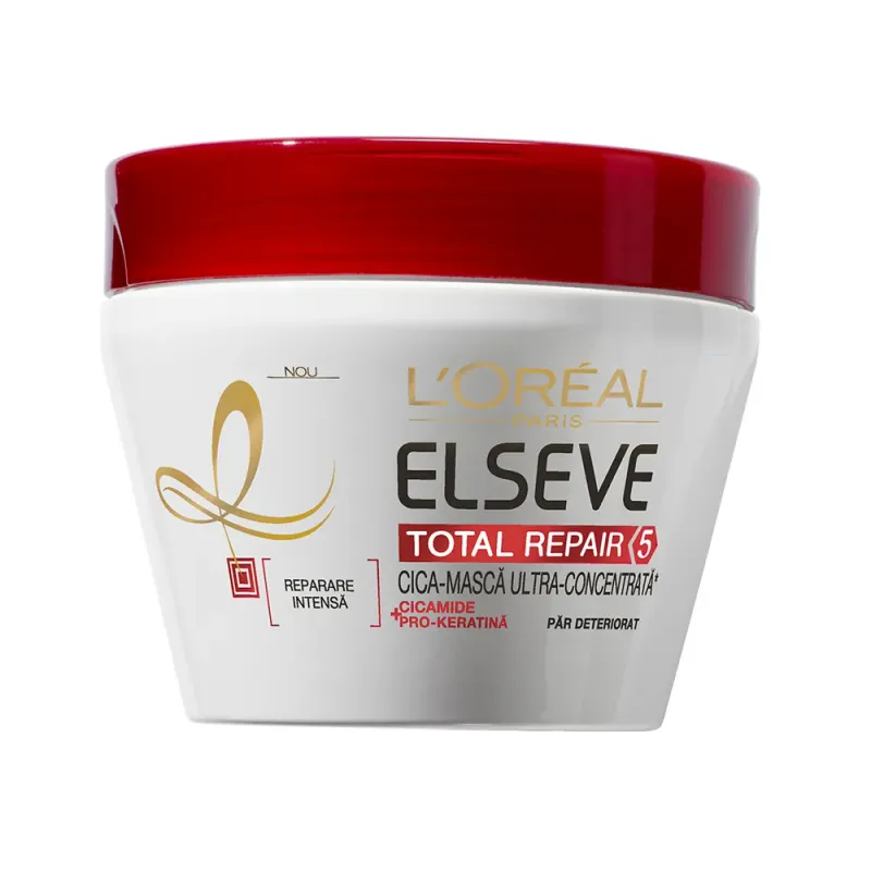Masca intensiv reparatoare L'Oreal Paris Elseve Total Repair 5 pentru par deteriorat, 300 ml