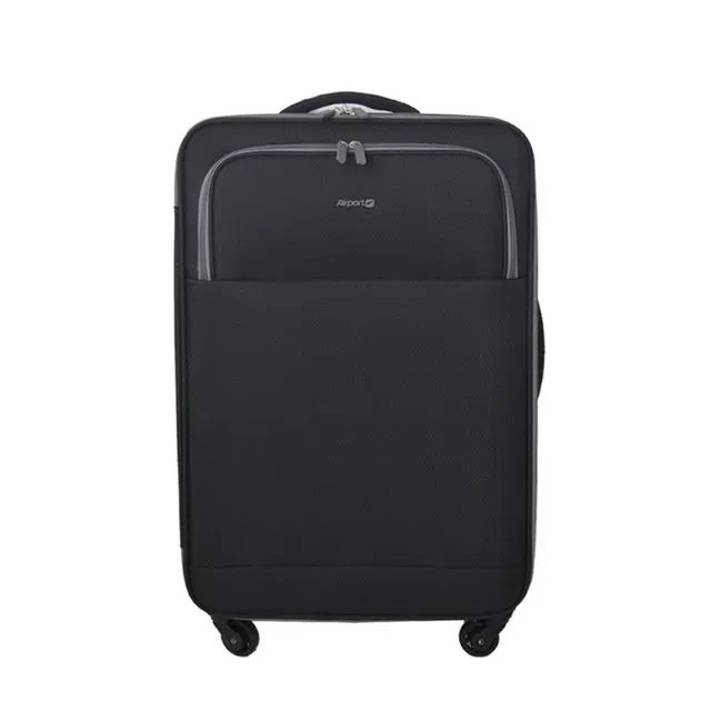 Troler Airport Air Soft, S, 4 roti, 50 x 77 x 30 cm, negru