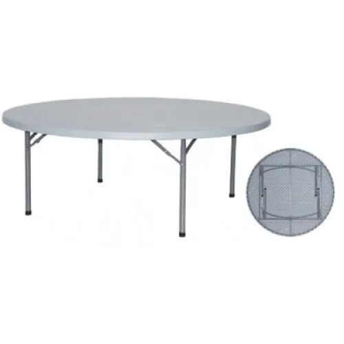 Masa plianta rotunda evenimente, catering 180x74cm cu blat complet