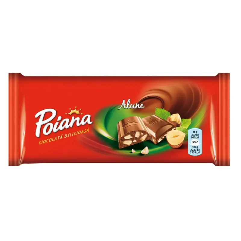 Ciocolata cu crema de alune Poiana, 90 g