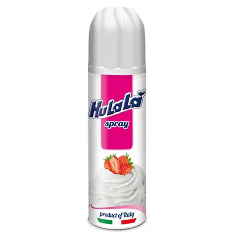 Produs UHT indulcit pe baza de grasimi vegetale Hulala, spray, 250 g