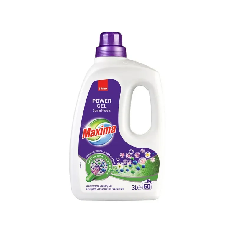 Detergent lichid Sano Maxima Spring Flowers, 60 spalari, 3 l