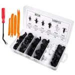 Set 105 piese cleme clipsuri reconditionare auto, Axroad Mall, 6 dimensiuni, Universale, Rezistent la rugina si la uzura, Pentru decorarea si intretinerea panourilor auto, Plastic, Multicolor