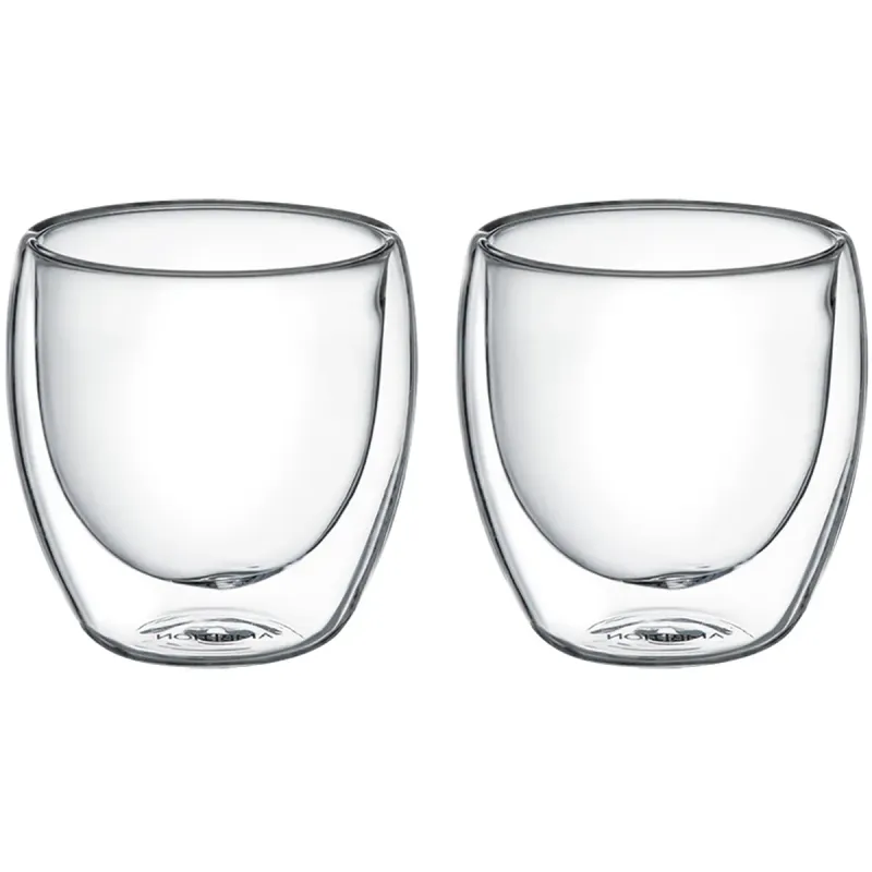 Set pahare Ambition Doble, 2 bucati, sticla termorezistenta, 250 ml