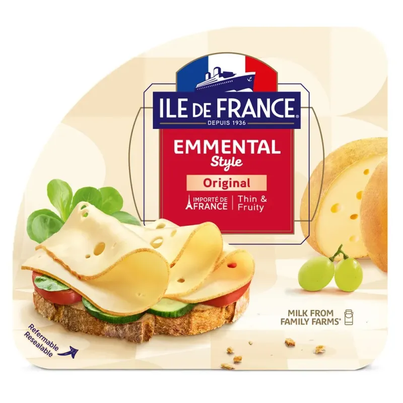 Branza felii Ile de France Emmental Original, 150 g