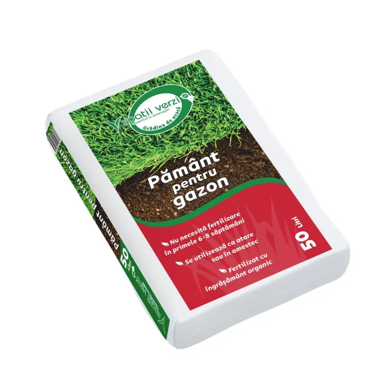 Pamant pentru gazon / substrat, Spatii verzi, 50 litri, turba si compost