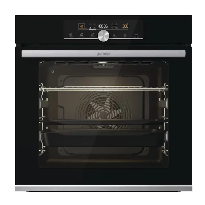 Cuptor incorporabil electric Gorenje BOSX6747A01BG, 77 l, Clasa A+, Negru, Functie Pizza, Autocuratare Pirolitica