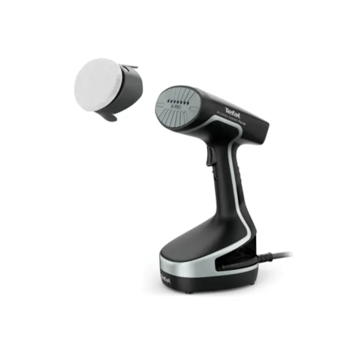 Aparat de calcat vertical cu abur Tefal Acces Steam Force DT8230E1, 2000W, 30g/min, Rezervor 200ml, Oprire automata, Cablu alimentare 2.6m, Negru/Gri